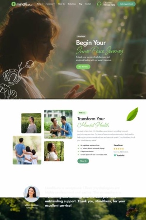 心理健康咨詢服務機構網站模板-Toy模板網編號19907